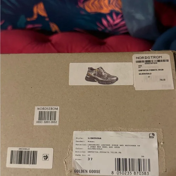 Golden Goose Silver and Gold Athletic Shoes - Picture 3 of 9